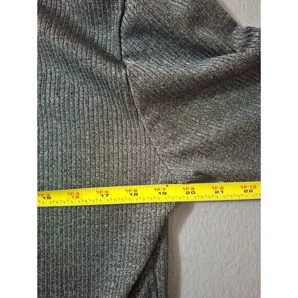 VTG YMLA Shirt Mens Large Gray V Neck Collared Disco Raver Rave Textured Y2K - Picture 6 of 6